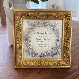 Victorian Gold Frame Blessing home decor picture